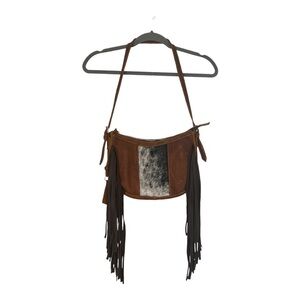 Fringe Hill Fur Inlay Boho Fringe Bag